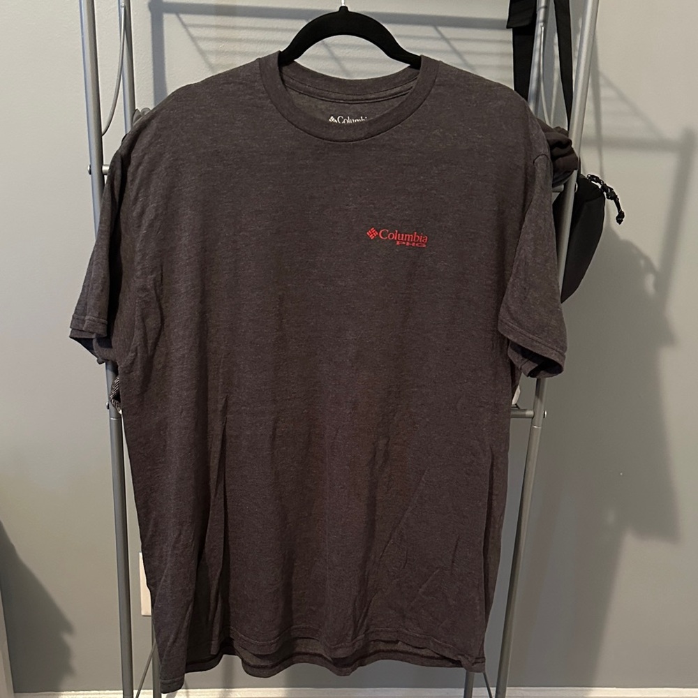 Columbia Men's Charcoal Tee with Tools of the Trade on the Back